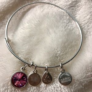Alex and Ani silvertone Oct birthstone bracelet